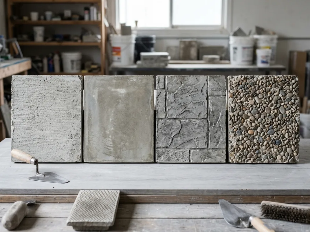 Concrete finish samples and textures from ALB Concrete Solutions