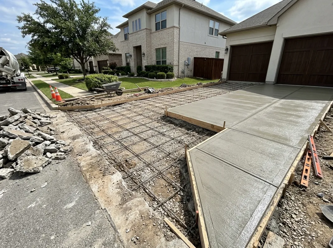 Concrete tear-out and replacement in progress